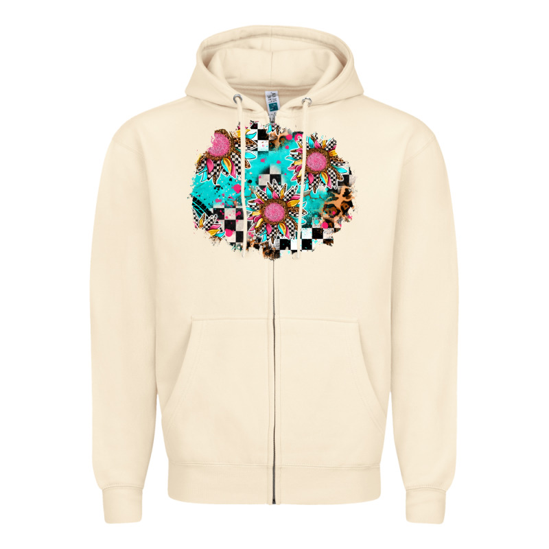 Race Sunflower Patches Zipper Hoodie by AdoDesignShop | Teevron