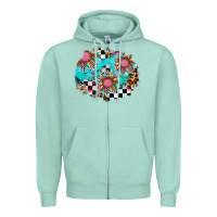 Seafoam race sunflower patches Zipper Hoodie - AdoDesignShop
