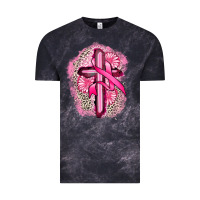 Cloud Black breast cancer cross Vintage Tee - FaDigitalArtStudio