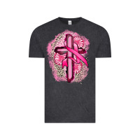 Vintage Black breast cancer cross Vintage Tee - FaDigitalArtStudio
