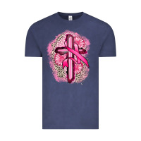 Vintage Denim breast cancer cross Vintage Tee - FaDigitalArtStudio