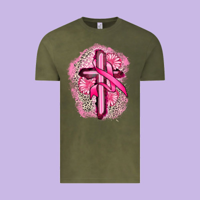 Breast Cancer Cross Vintage Tee Designed By Fadigitalartstudio