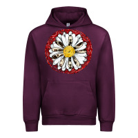 Mauve Wine daisy Urban Hoodie - JahusDesignShop