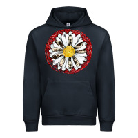Navy daisy Urban Hoodie - JahusDesignShop
