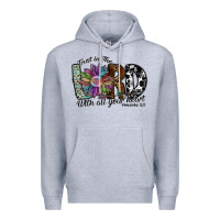 Heather Grey trust in the lord with all your heart Premium Hoodie - SublimationCraftShop