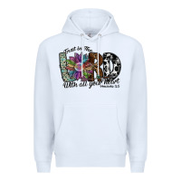 White trust in the lord with all your heart Premium Hoodie - SublimationCraftShop