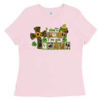 Bubblegum Pink i dont need luck ive got jesus Ladies Tee - CowGirlArtShop