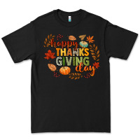 Black happy thanksgiving day Premium Tee - CowGirlArtShop