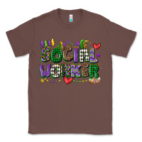 Chestnut social worker mardi gras cowgirl Classic Tee - CowGirlArtShop