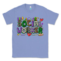 Colony Blue social worker mardi gras cowgirl Classic Tee - CowGirlArtShop