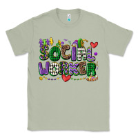 Matcha social worker mardi gras cowgirl Classic Tee - CowGirlArtShop