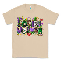 Mushroom social worker mardi gras cowgirl Classic Tee - CowGirlArtShop