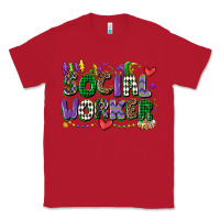 Red social worker mardi gras cowgirl Classic Tee - CowGirlArtShop