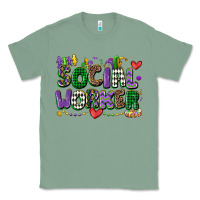 Sage social worker mardi gras cowgirl Classic Tee - CowGirlArtShop