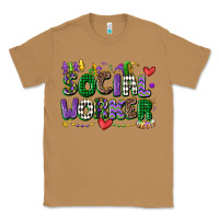 Toasted Coconut social worker mardi gras cowgirl Classic Tee - CowGirlArtShop
