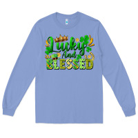 Colony Blue lucky and blessed Long Sleeve Tee - FaDigitalArtStudio