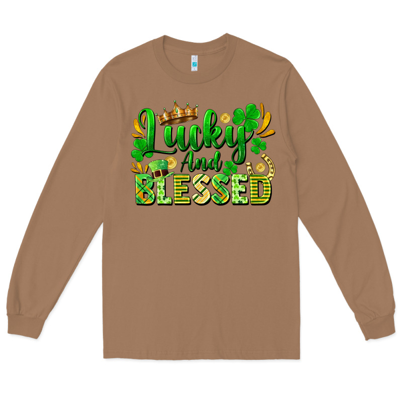 Lucky And Blessed Long Sleeve Tee by FaDigitalArtStudio | Teevron