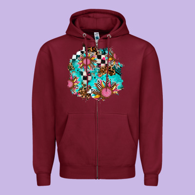 Race Sunflower Patches Zipper Hoodie Designed By Adodesignshop