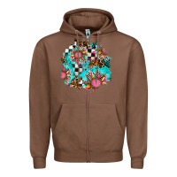 Chestnut race sunflower patches Zipper Hoodie - AdoDesignShop