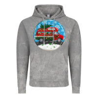 Cloud Rock santa claus with retro van  christmas ornament Vintage Hoodie - BundleAndBundleShop