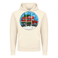 Vintage Artic santa claus with retro van  christmas ornament Vintage Hoodie - BundleAndBundleShop