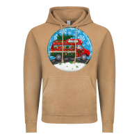 Santa Claus With Retro Van  Christmas Ornament Vintage Hoodie | Teevron