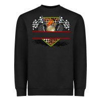 Black race flag and race equipment Heavyweight Sweatshirt - AdoDesignShop