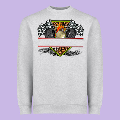 Race Flag And Race Equipment Heavyweight Sweatshirt Designed By Adodesignshop