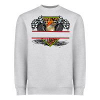 Heather Grey race flag and race equipment Heavyweight Sweatshirt - AdoDesignShop