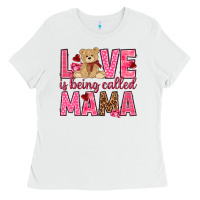 White Love is being called mama mother's day Ladies Tee - HowdyJamesFarm