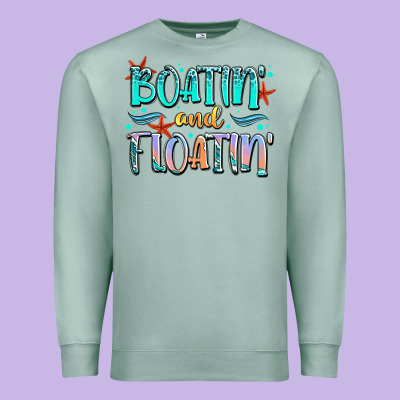 Boatin' And Floatin' Premium Sweatshirt Designed By Jahusdesignshop