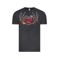Happy Valentine's Day Skeleton Hands Vintage Tee | Teevron