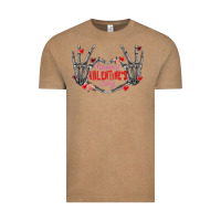 Vintage Coffee Happy Valentine's Day skeleton hands Vintage Tee - FaDigitalArtStudio