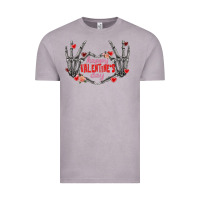 Vintage Zinc Happy Valentine's Day skeleton hands Vintage Tee - FaDigitalArtStudio