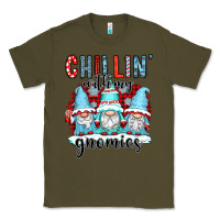 Army Green chillin with my gnomies Classic Tee - CowGirlArtShop