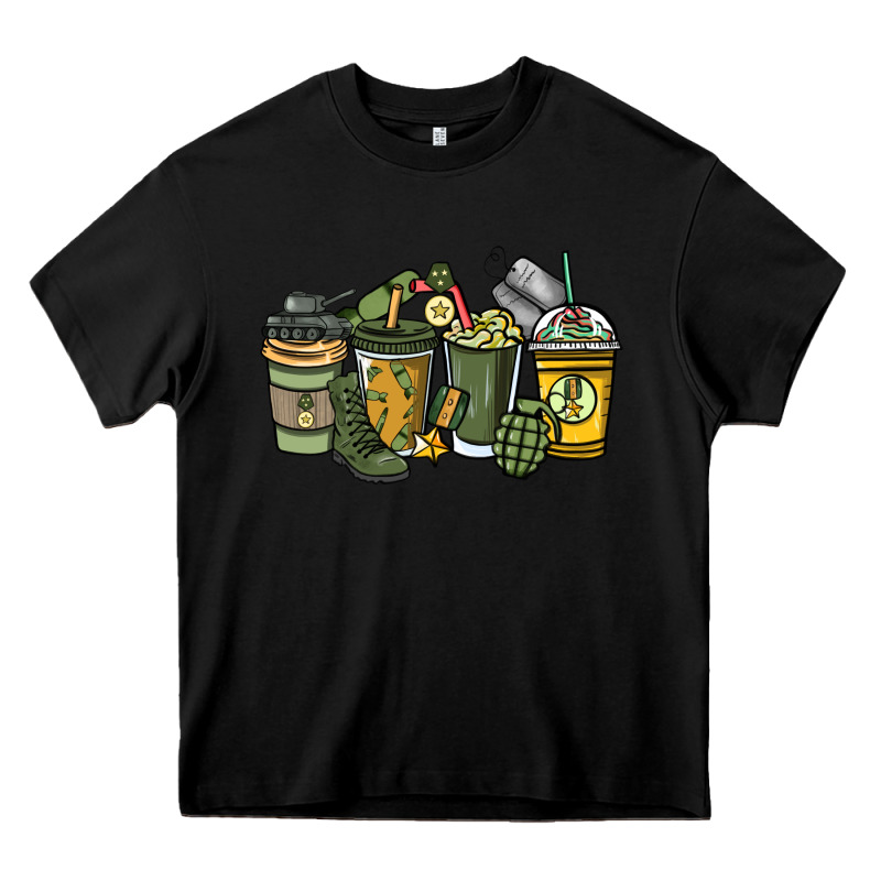 Army Coffee Cups 4th Of July Heavy Core Tee by HowdyJamesFarm | Teevron