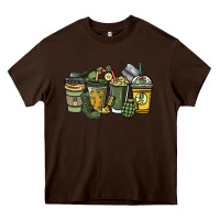 Chocolate Brown Army coffee cups 4th of july Heavy Core Tee - HowdyJamesFarm