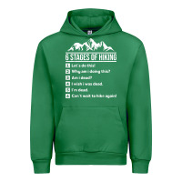 Hiking 6 Stages Of Hiking Funny Hiking Nature Adventure Urban Hoodie | Teevron