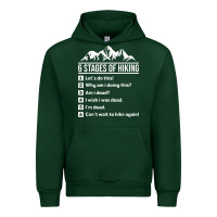 Forest Green hiking 6 stages of hiking funny hiking nature adventure Urban Hoodie - baoMotion