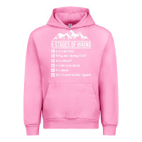 Fuchsia Pink hiking 6 stages of hiking funny hiking nature adventure Urban Hoodie - baoMotion