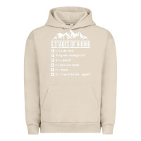 Pigment French Oak hiking 6 stages of hiking funny hiking nature adventure Urban Hoodie - baoMotion