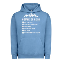 Pigment Pebble Blue hiking 6 stages of hiking funny hiking nature adventure Urban Hoodie - baoMotion