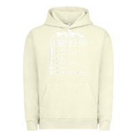 Pigment Pistachio hiking 6 stages of hiking funny hiking nature adventure Urban Hoodie - baoMotion