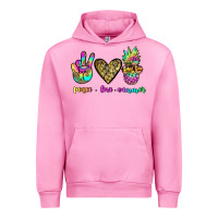 Fuchsia Pink peace love summer Urban Hoodie - JahusDesignShop