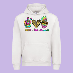 Peace Love Summer Urban Hoodie Designed By Jahusdesignshop