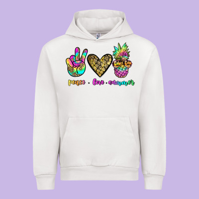 Peace Love Summer Urban Hoodie Designed By Jahusdesignshop