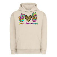 Pigment French Oak peace love summer Urban Hoodie - JahusDesignShop
