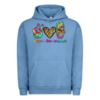Pigment Pebble Blue peace love summer Urban Hoodie - JahusDesignShop