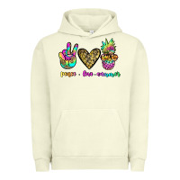 Pigment Pistachio peace love summer Urban Hoodie - JahusDesignShop