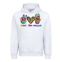 White peace love summer Urban Hoodie - JahusDesignShop